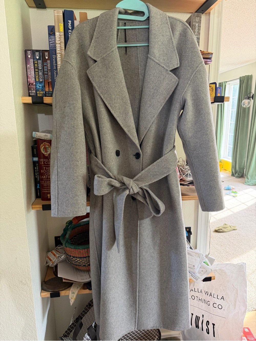 All Saints Grey Wool Madison Coat